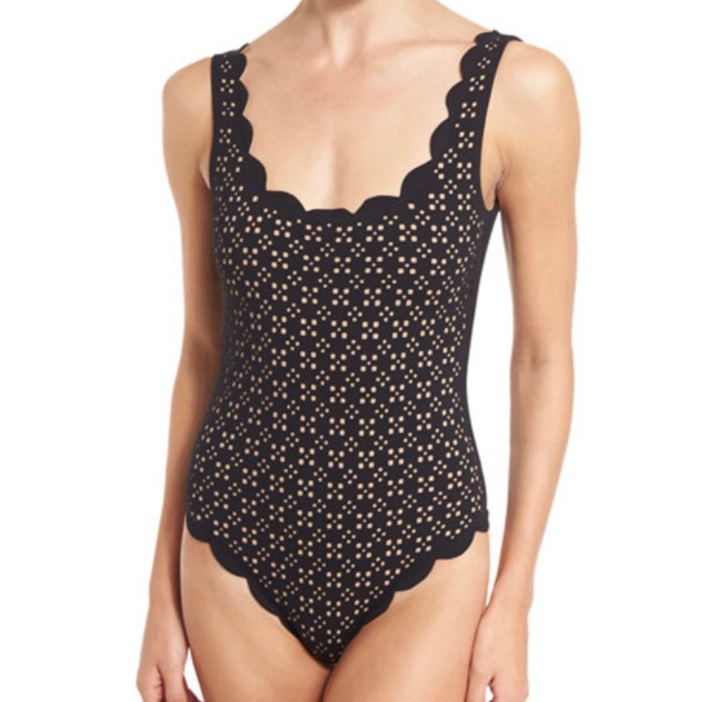 Marysia Palm Springs Laser cut Maillot Black Large